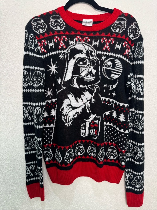 Star Wars Other - Star Wars Darth Vader Ugly Christmas Sweater Men M Black Red Stormtrooper